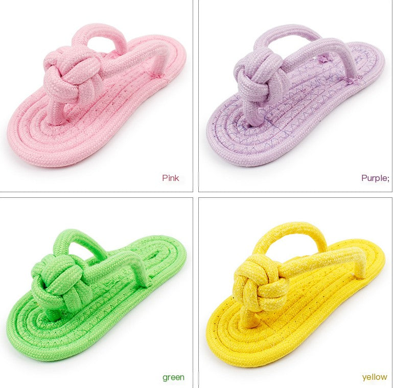 Durable Cotton Rope Slippers Dog Chew Toy