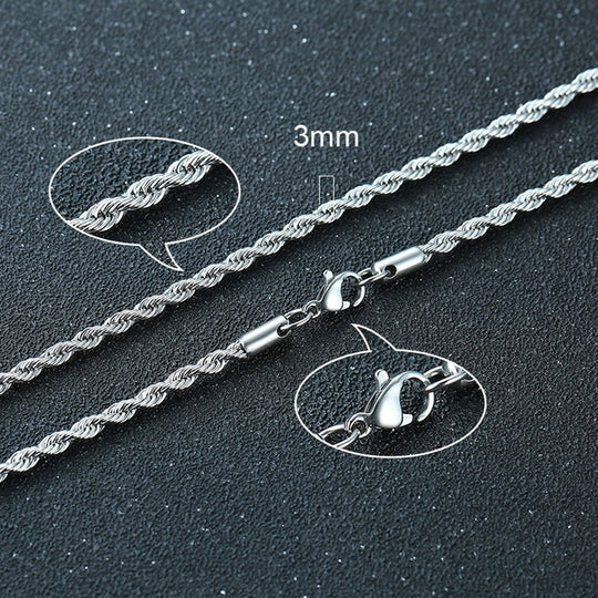 Twisted Rope Figaro Necklaces