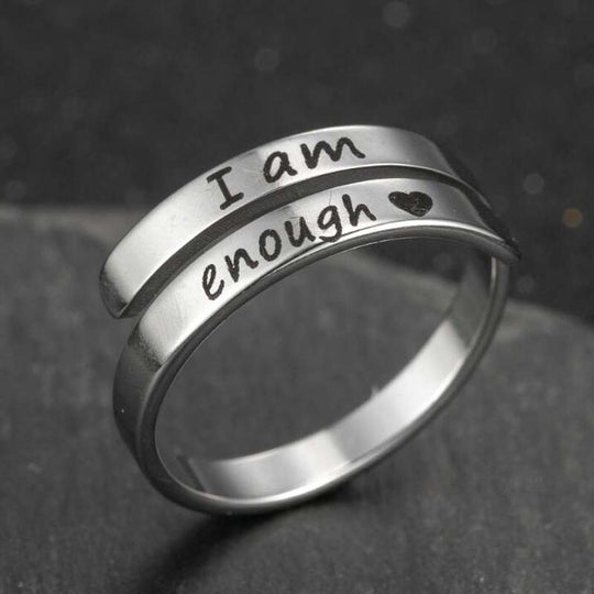 Retro Stainless Steel English Double Ring