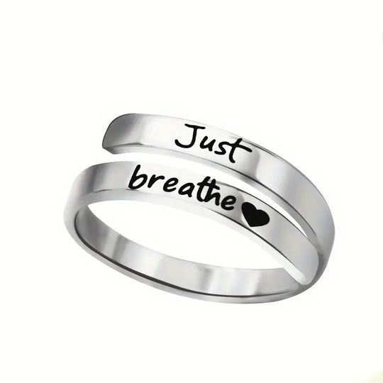 Silver Spiral Heart Ring